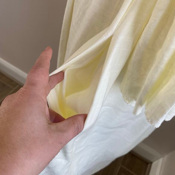 Cult Gaia Stella Dress Square Neckline Midi Length Linen Blend Dress Size Large - Picture 7 of 11